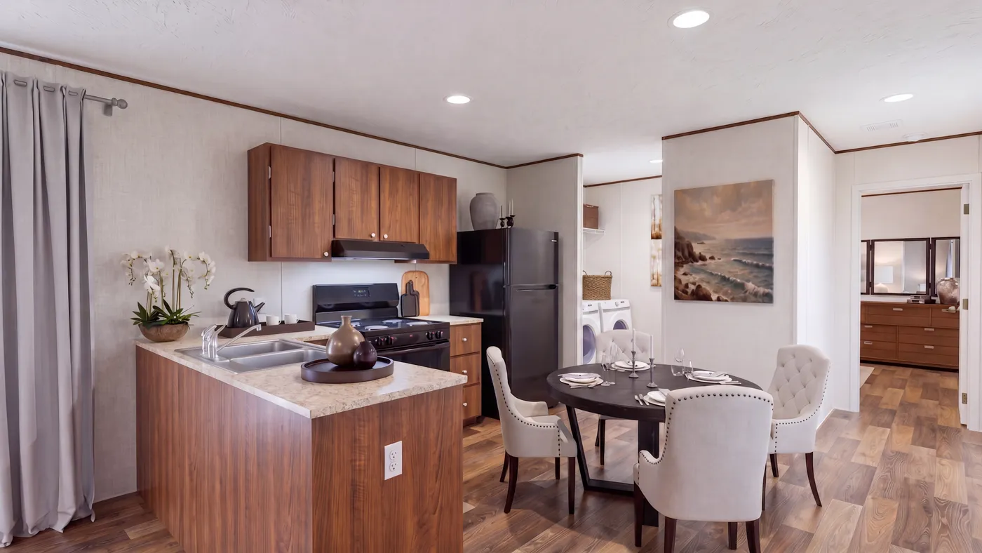The CYPRESS Kitchen. This Manufactured Mobile Home features 4 bedrooms and 2 baths.