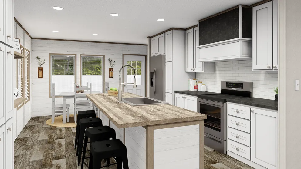 The THE SOUTHERN FARMHOUSE Kitchen. This Manufactured Mobile Home features 3 bedrooms and 2 baths.