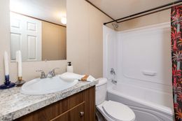 The CELEBRATION Guest Bathroom. This Manufactured Mobile Home features 3 bedrooms and 2 baths.