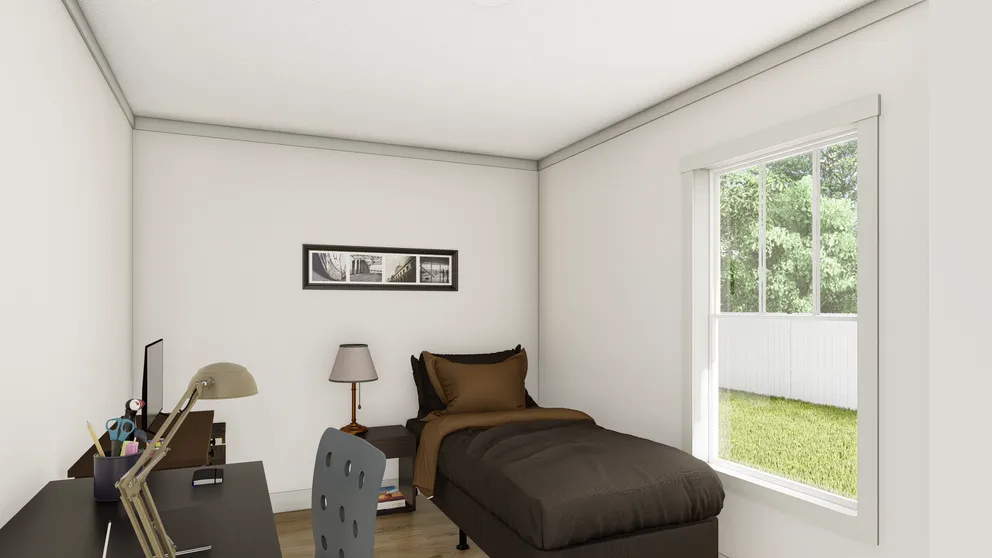 The SWEET CAROLINE Guest Bedroom. This Manufactured Mobile Home features 3 bedrooms and 2 baths.