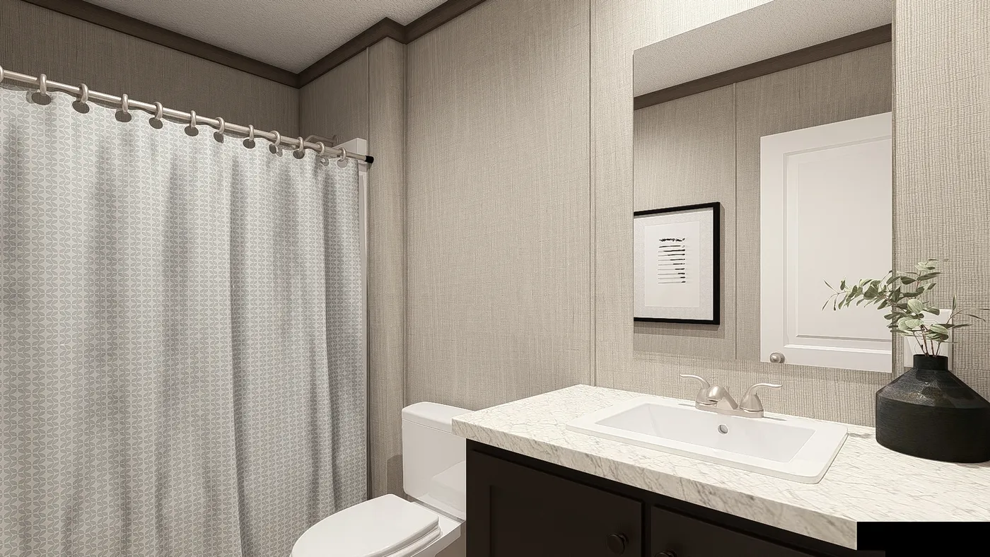 The ULTRA PRO 3 BR 28X60 Guest Bathroom. This Manufactured Mobile Home features 3 bedrooms and 2 baths.