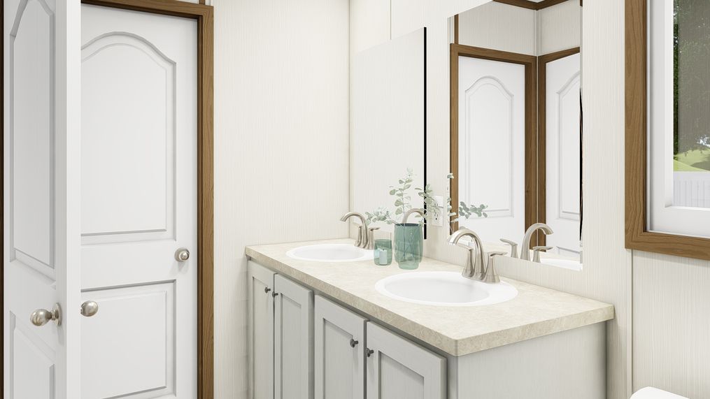 The INTUITION Primary Bathroom. This Manufactured Mobile Home features 3 bedrooms and 2 baths.