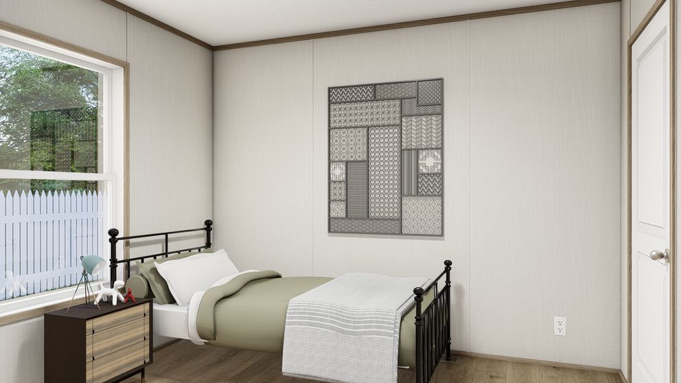 The VISTA Guest Bedroom. This Manufactured Mobile Home features 3 bedrooms and 2 baths.