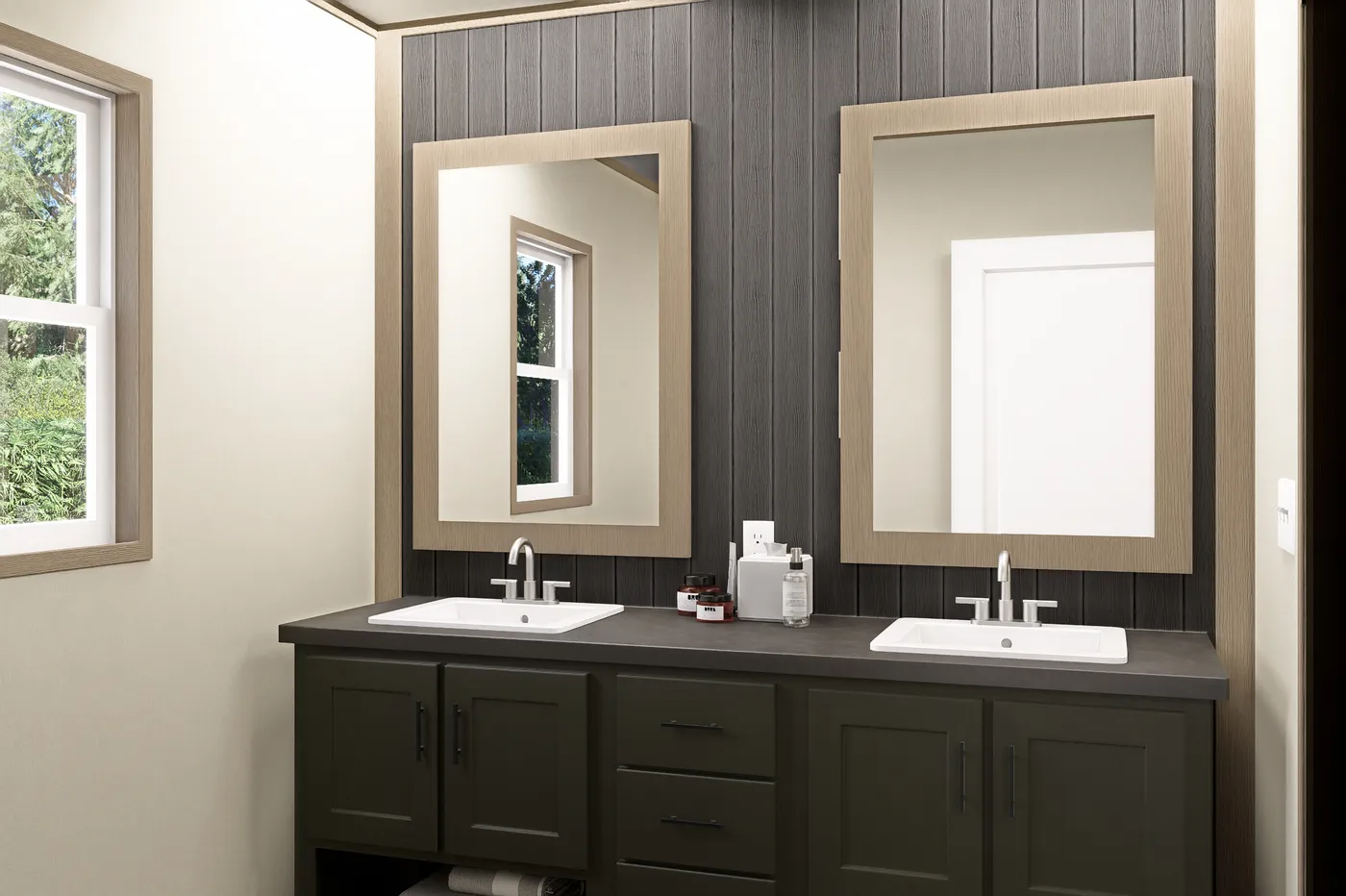 The MARINER Primary Bathroom. This Manufactured Mobile Home features 3 bedrooms and 2 baths.
