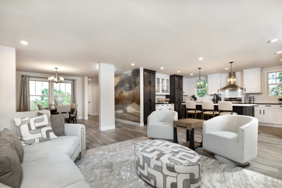 The STRATFORD PL 6630-MS062 SECT Living Room. This Manufactured Mobile Home features 3 bedrooms and 2 baths.
