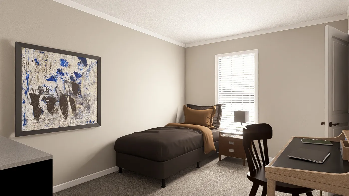 The THE BIG EASY Bedroom. This Manufactured Mobile Home features 4 bedrooms and 3 baths.