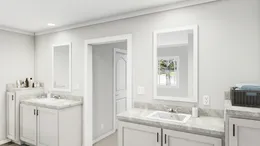 The FRONTIER Primary Bathroom. This Manufactured Mobile Home features 3 bedrooms and 2 baths.
