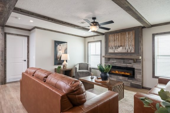 The THE JACKSON Den. This Manufactured Mobile Home features 4 bedrooms and 2 baths.