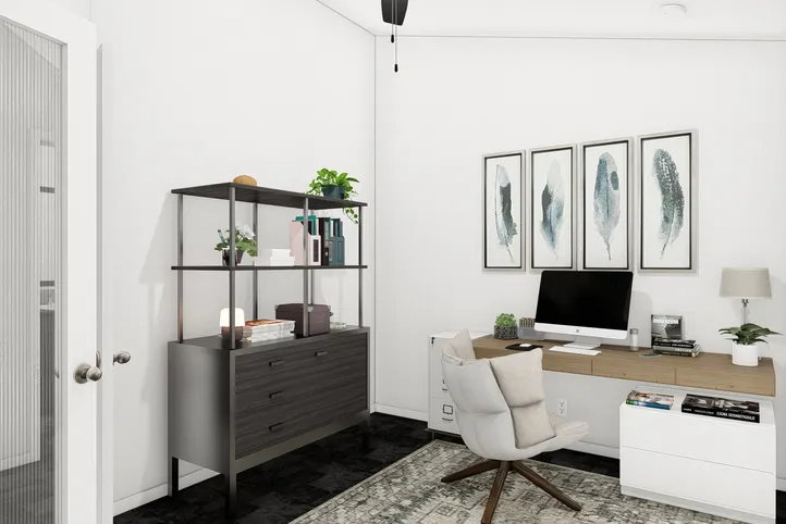 The ING564F SHASTA              GW Office. This Manufactured Mobile Home features 3 bedrooms and 2 baths.