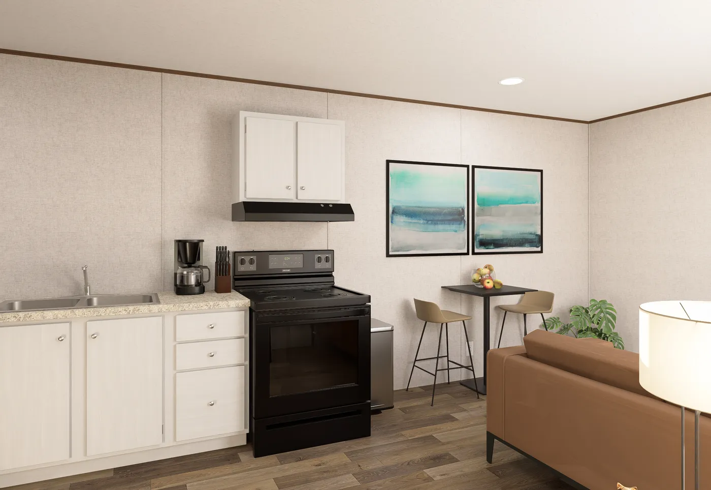 The BUTTERCUP Dining Area. This Manufactured Mobile Home features 1 bedroom and 1 bath.