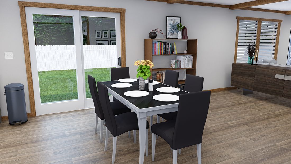 The TINSLEY Dining Area. This Manufactured Mobile Home features 4 bedrooms and 2 baths.