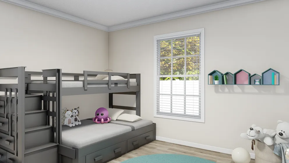 The PALMETTO 6101 Bedroom. This Manufactured Mobile Home features 4 bedrooms and 2.5 baths.