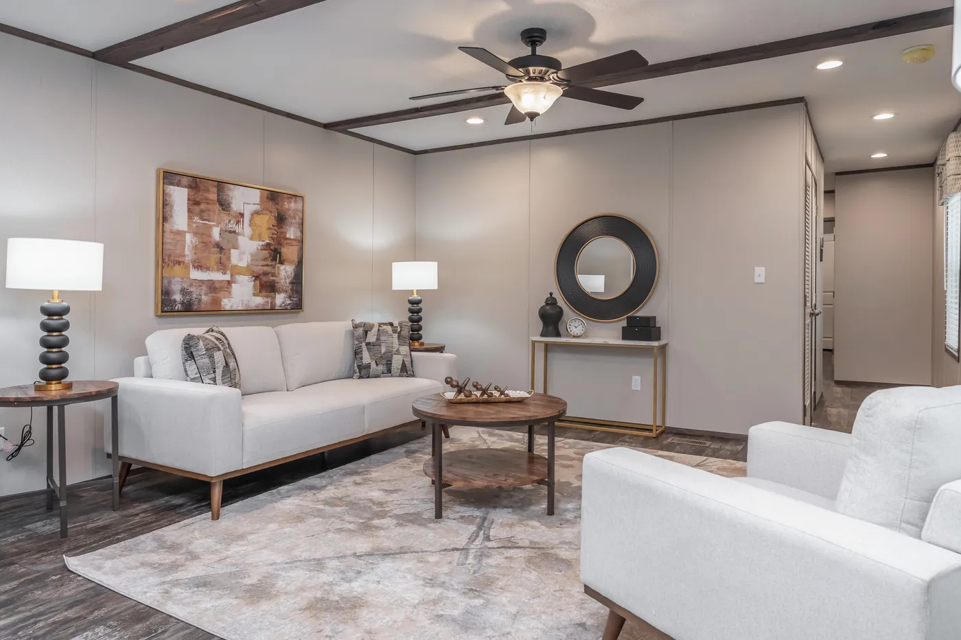 The THE GENERAL Living Room. This Manufactured Mobile Home features 3 bedrooms and 2 baths.