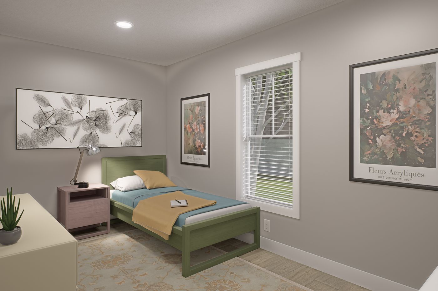 The RIGHT CHOICE 106 Bedroom. This Manufactured Mobile Home features 3 bedrooms and 2 baths.