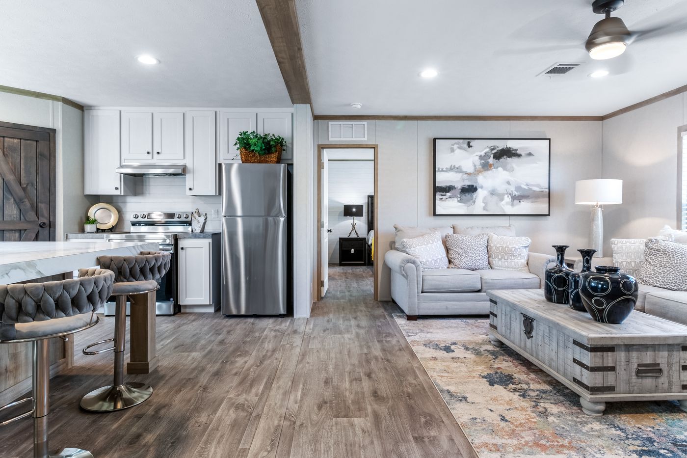 The PT 78 Kitchen. This Manufactured Mobile Home features 3 bedrooms and 2 baths.