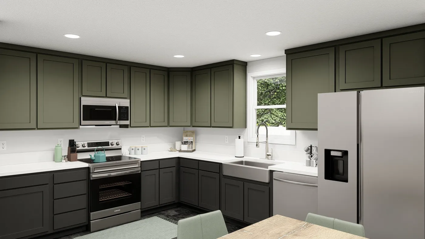 The DRM486F 48'              DREAM Kitchen. This Manufactured Mobile Home features 4 bedrooms and 2 baths.