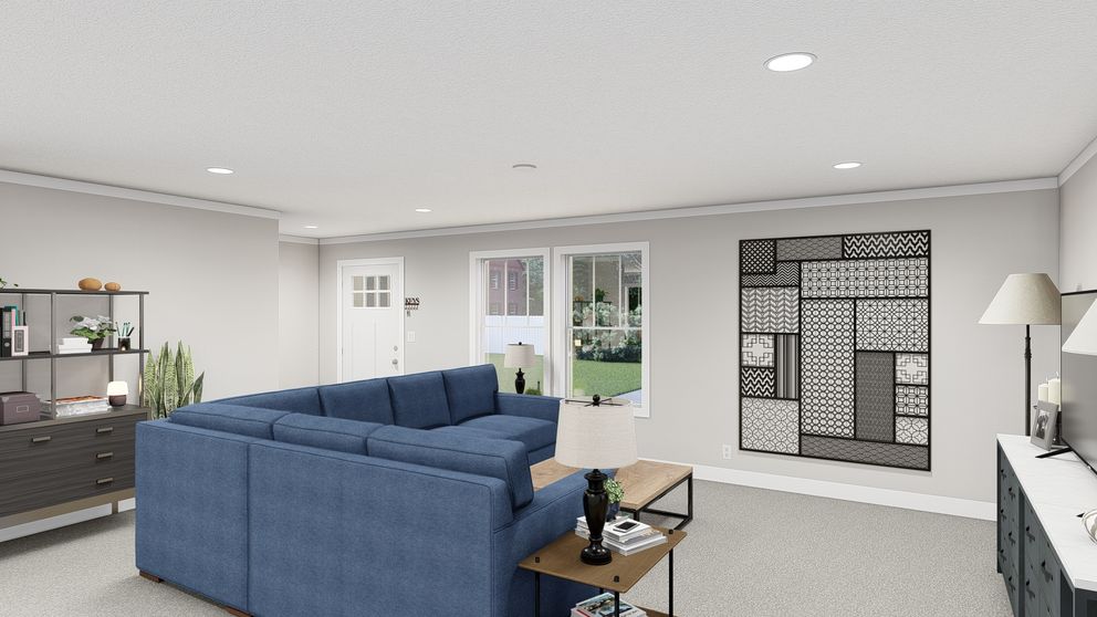 The LIMELIGHT Living Room. This Manufactured Mobile Home features 3 bedrooms and 2 baths.