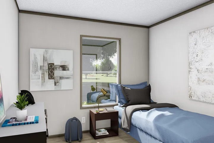 The BOONE Bedroom. This Manufactured Mobile Home features 4 bedrooms and 2 baths.