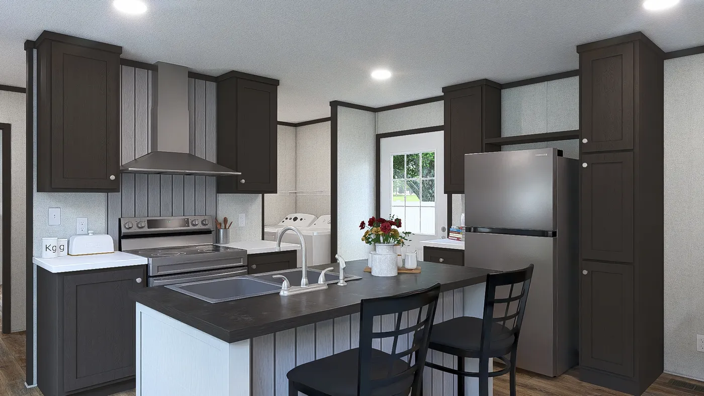 The SPIRIT Kitchen. This Manufactured Mobile Home features 2 bedrooms and 2 baths.