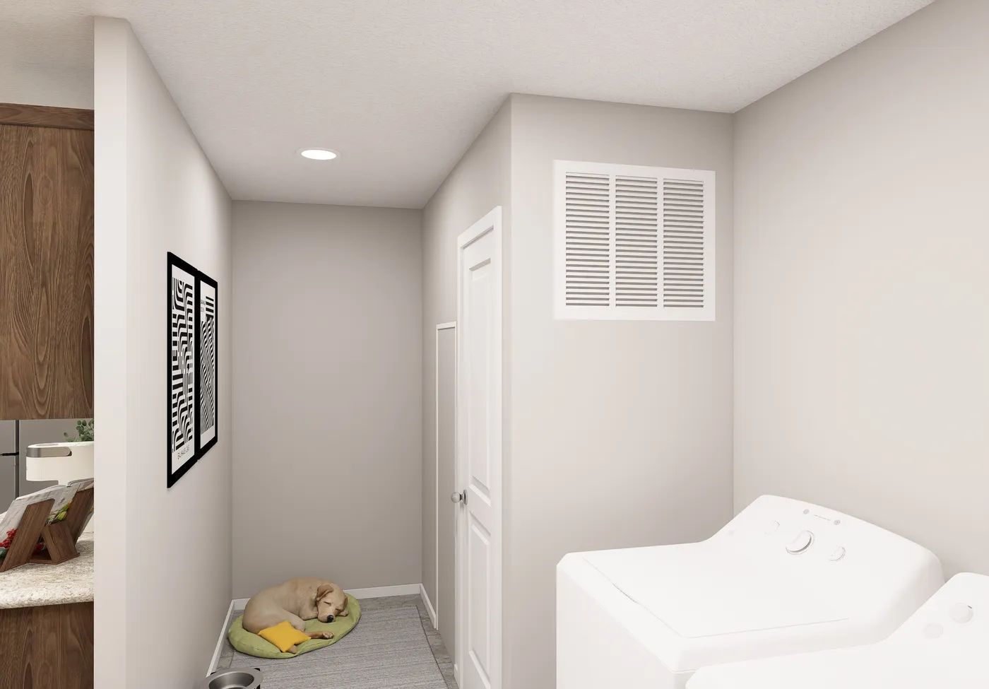 The SLE 681F Utility Room. This Manufactured Mobile Home features 4 bedrooms and 2 baths.