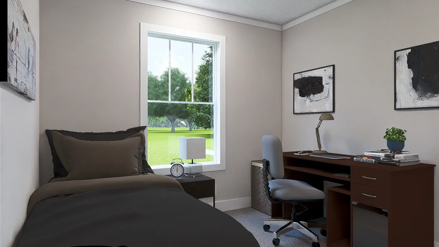The MY GIRL Guest Bedroom. This Manufactured Mobile Home features 3 bedrooms and 2 baths.