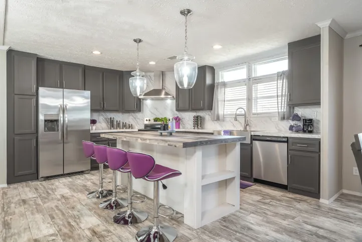 The STELLA Kitchen. This Manufactured Mobile Home features 3 bedrooms and 2 baths.