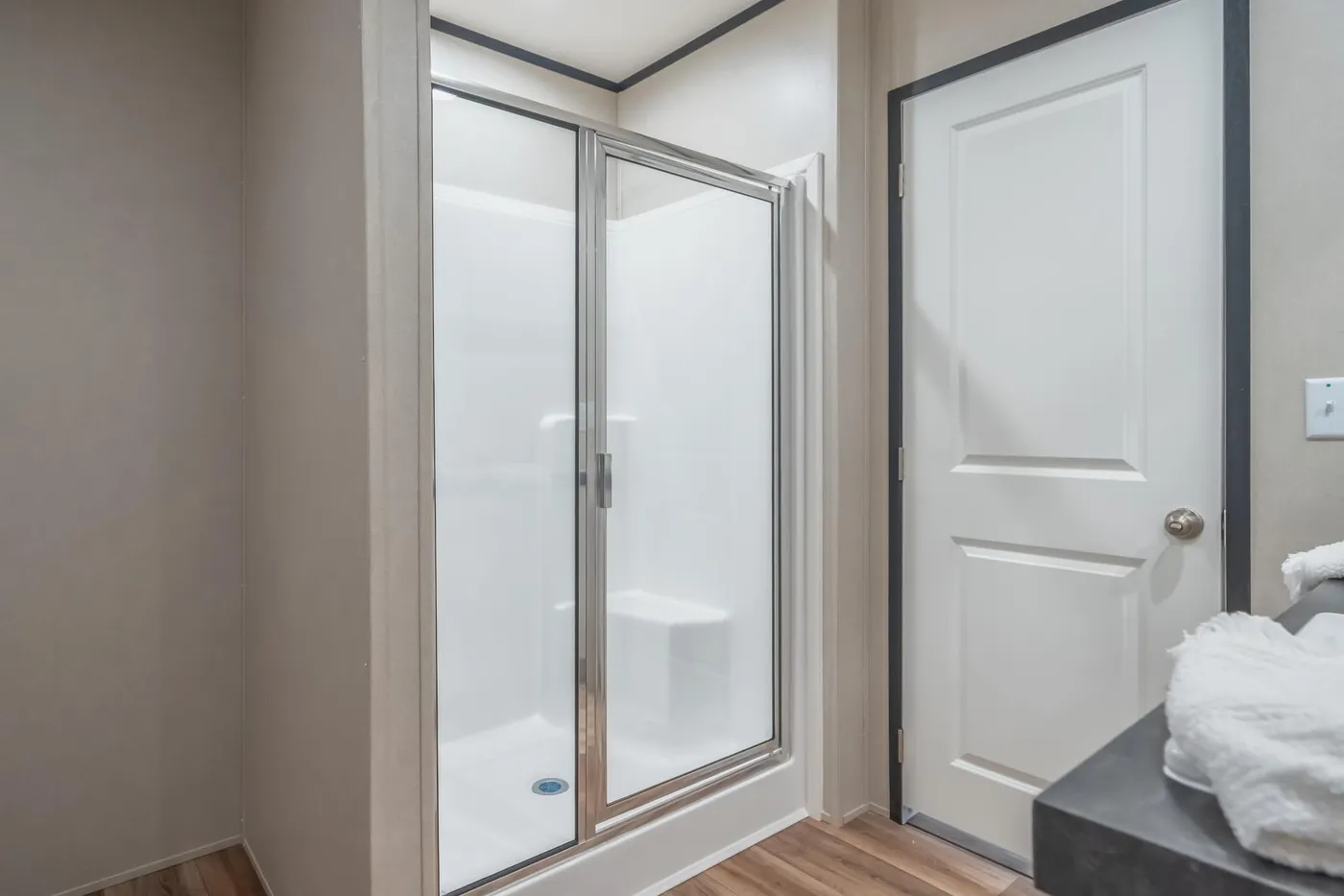 The ELEMENT Primary Bathroom. This Manufactured Mobile Home features 3 bedrooms and 2 baths.