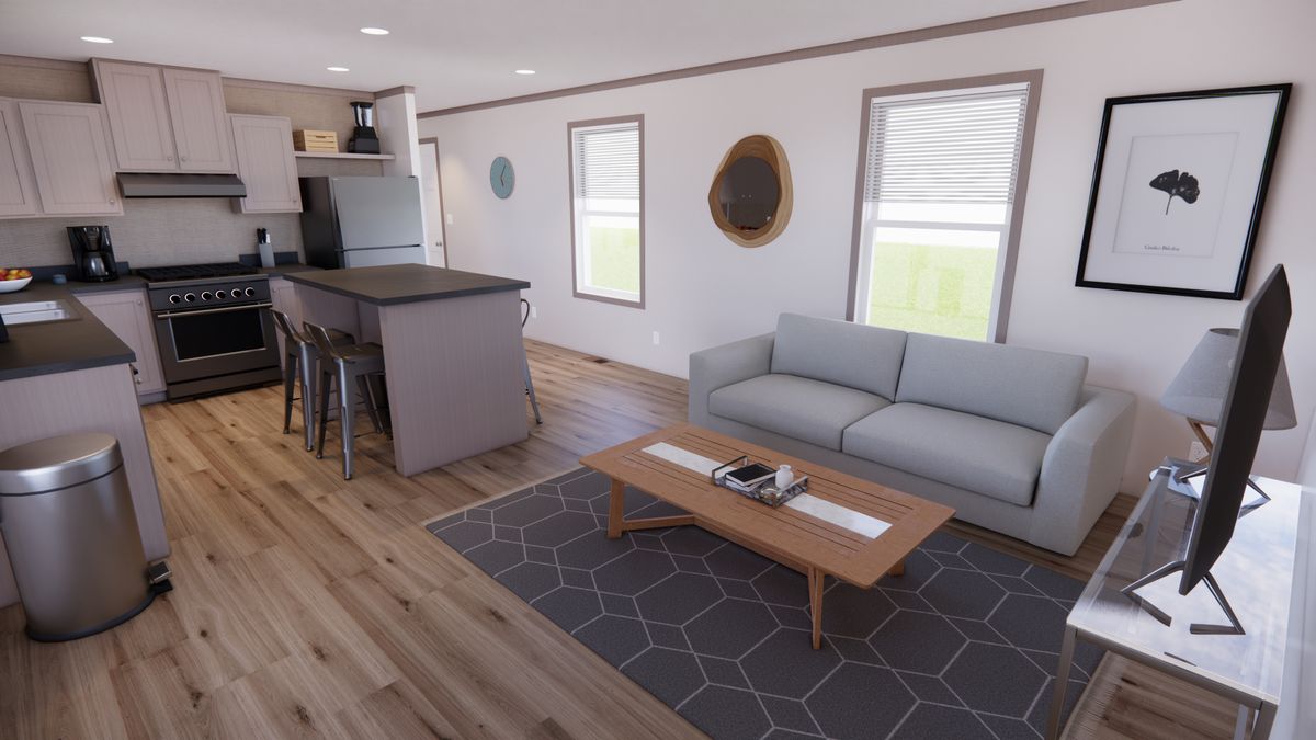 The 6616-4200 ADRENALINE Living Room. This Manufactured Mobile Home features 3 bedrooms and 2 baths.