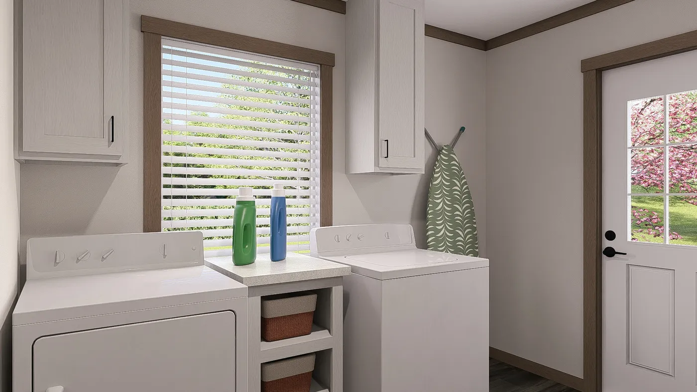 The FARM 3 FLEX Utility Room. This Manufactured Mobile Home features 3 bedrooms and 2 baths.