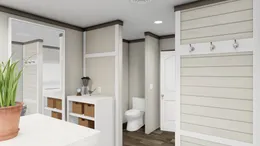 The ULTRA ISLAND BREEZE 56' Primary Bathroom. This Manufactured Mobile Home features 3 bedrooms and 2 baths.