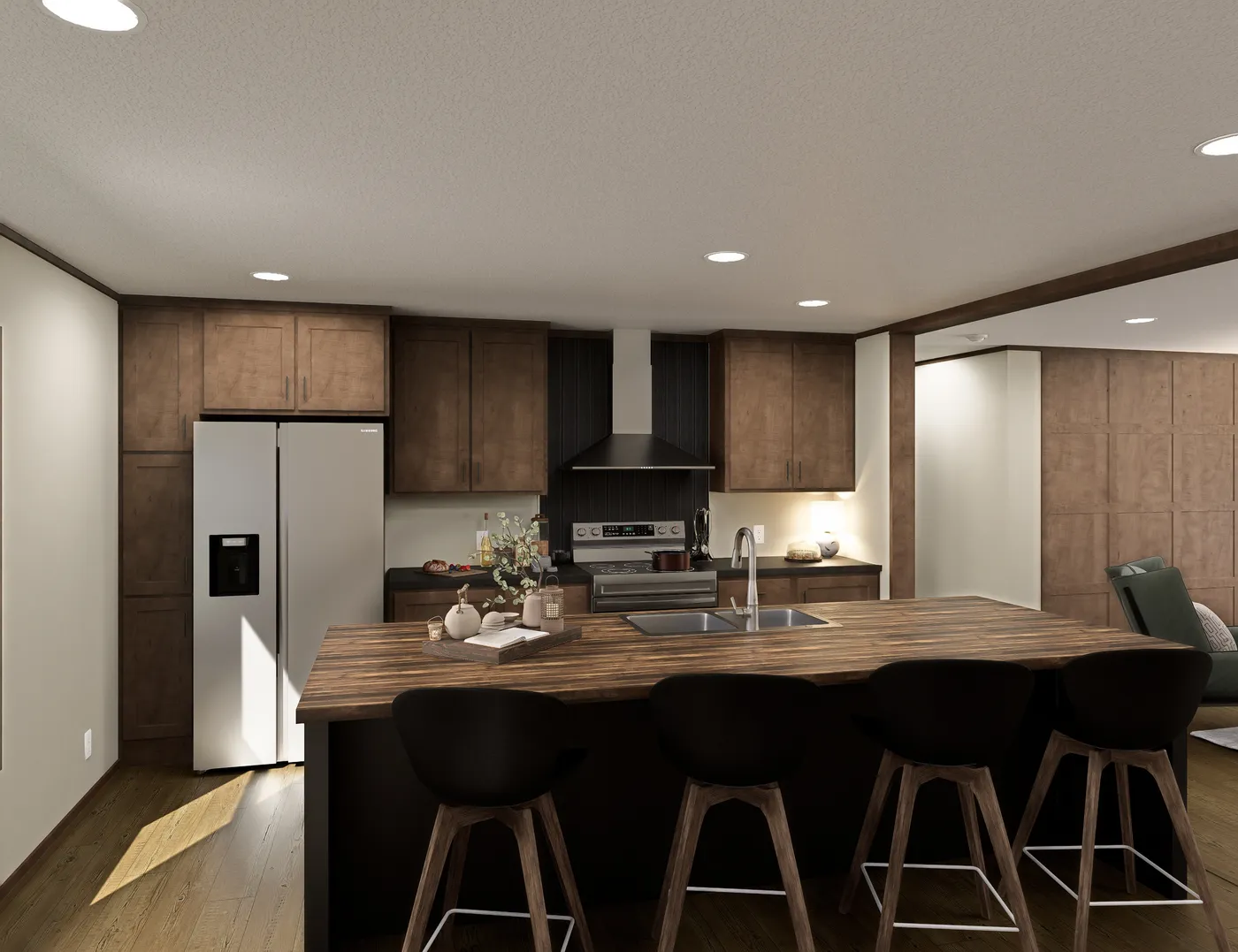 The EVEREST Kitchen. This Manufactured Mobile Home features 4 bedrooms and 2 baths.