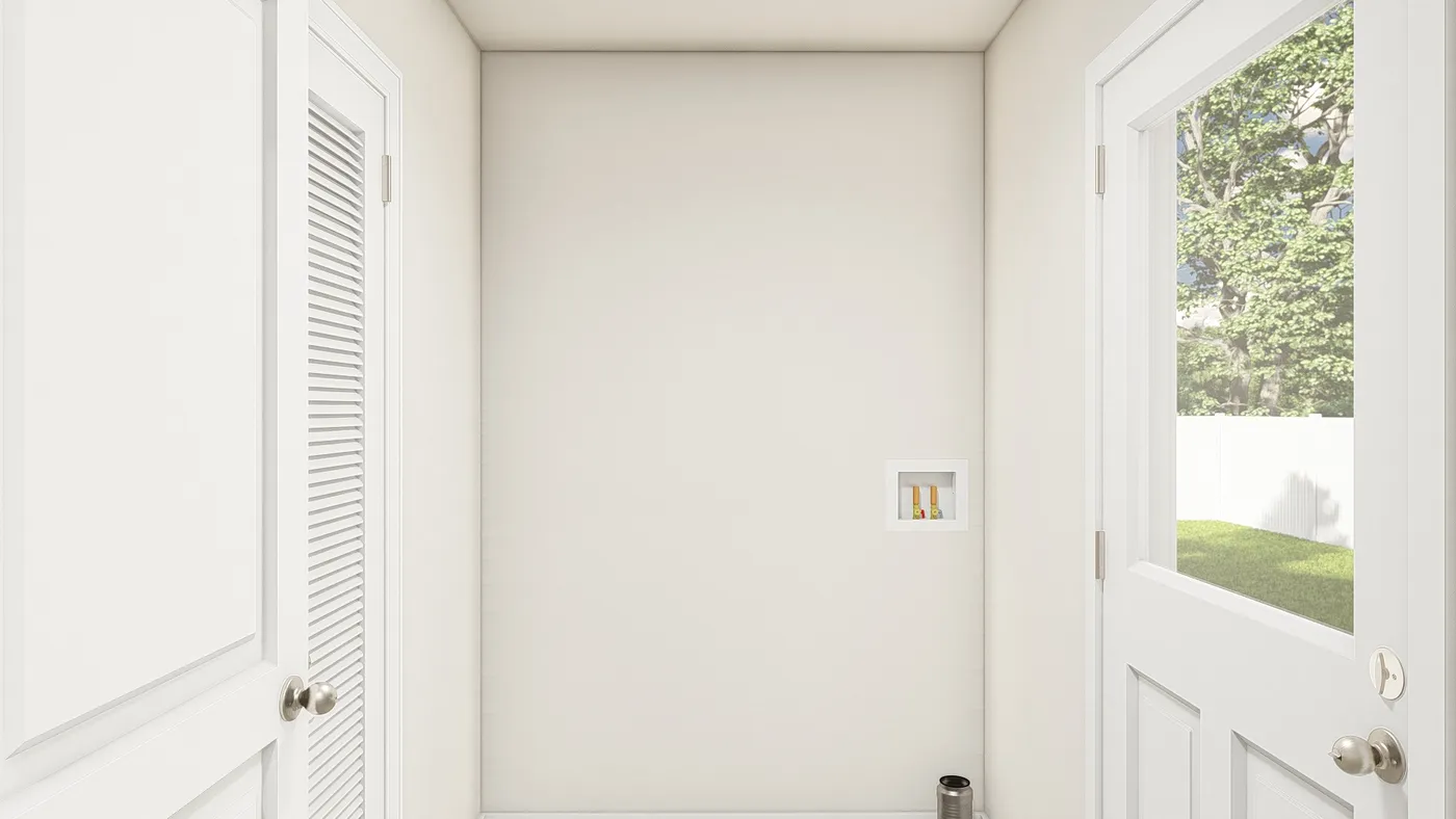 The DRM481F 48'              DREAM Utility Room. This Manufactured Mobile Home features 3 bedrooms and 2 baths.
