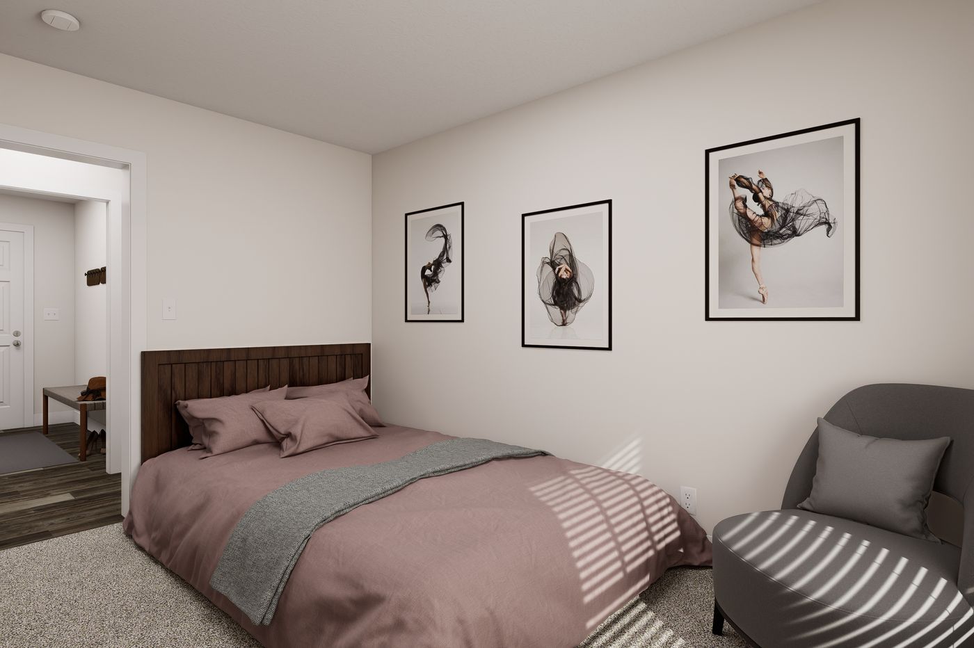 The 5628-MS068 CARMEL Guest Bedroom. This Manufactured Mobile Home features 3 bedrooms and 2 baths.