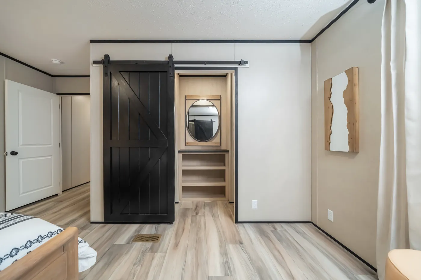 The THE SMOKEY Guest Bedroom. This Manufactured Mobile Home features 3 bedrooms and 2 baths.