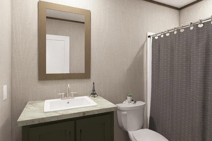The MOROCCO Guest Bathroom. This Manufactured Mobile Home features 4 bedrooms and 2 baths.