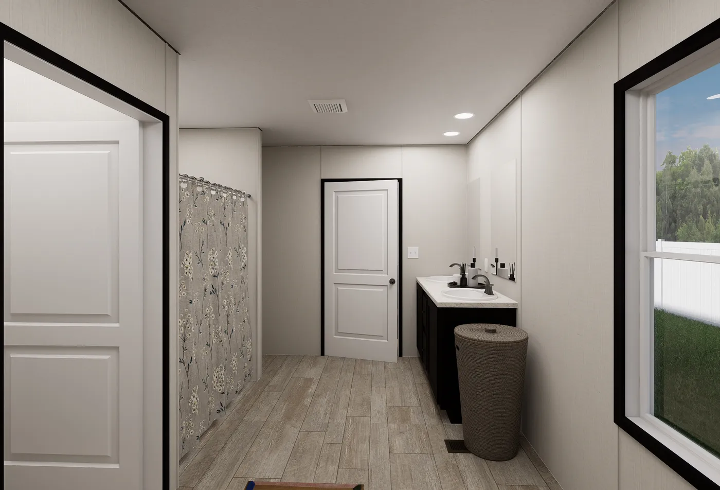 The ULTRA FLEX JEWEL GRANDE Primary Bathroom. This Manufactured Mobile Home features 4 bedrooms and 2 baths.