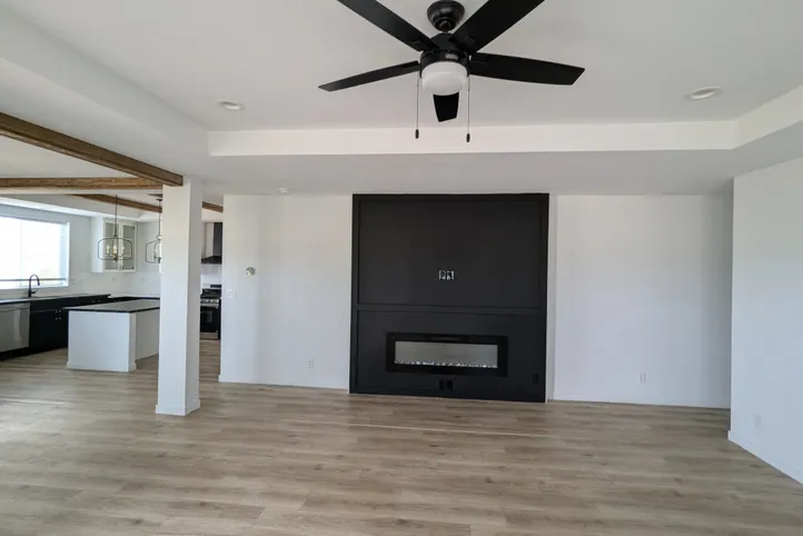 The LULAMAE 3 Living Room. This Manufactured Mobile Home features 3 bedrooms and 2 baths.