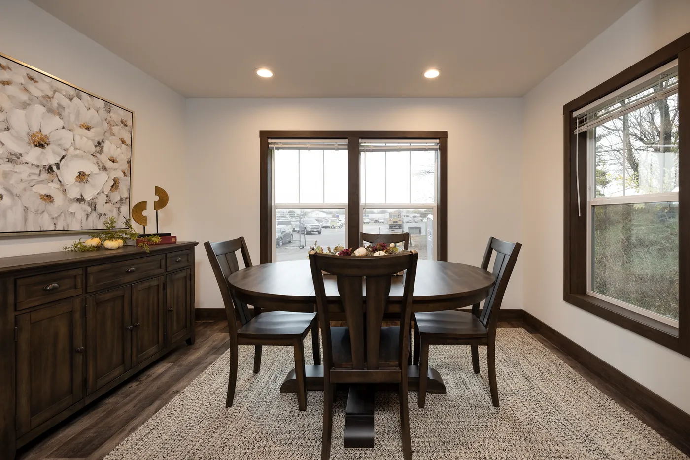 The RAMSEY 75 Dining Room. This Manufactured Mobile Home features 4 bedrooms and 2 baths.