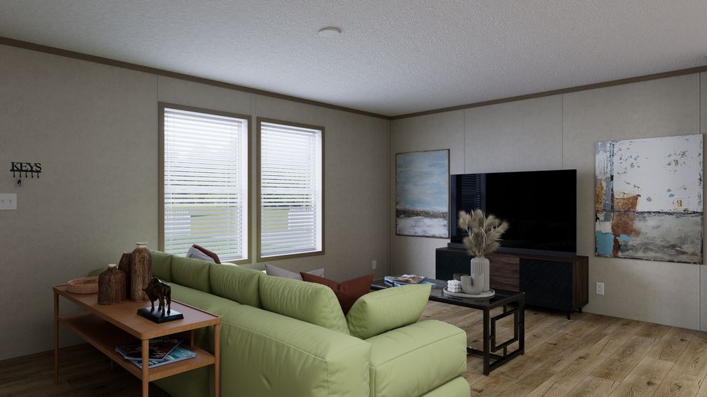The 4828-CC51 PILLAR 48 Living Room. This Manufactured Mobile Home features 3 bedrooms and 2 baths.