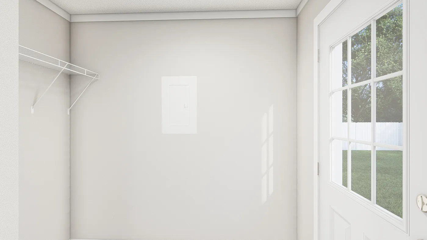 The MOVE ON UP Utility Room. This Manufactured Mobile Home features 3 bedrooms and 2 baths.