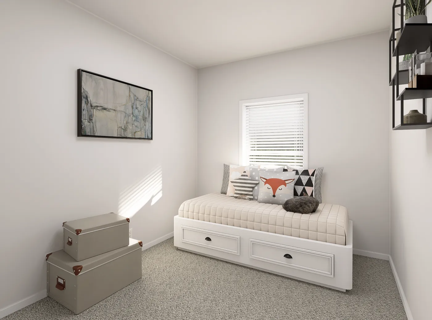 The PREFERRED PLUS CP641F Bedroom. This Manufactured Mobile Home features 3 bedrooms and 2 baths.