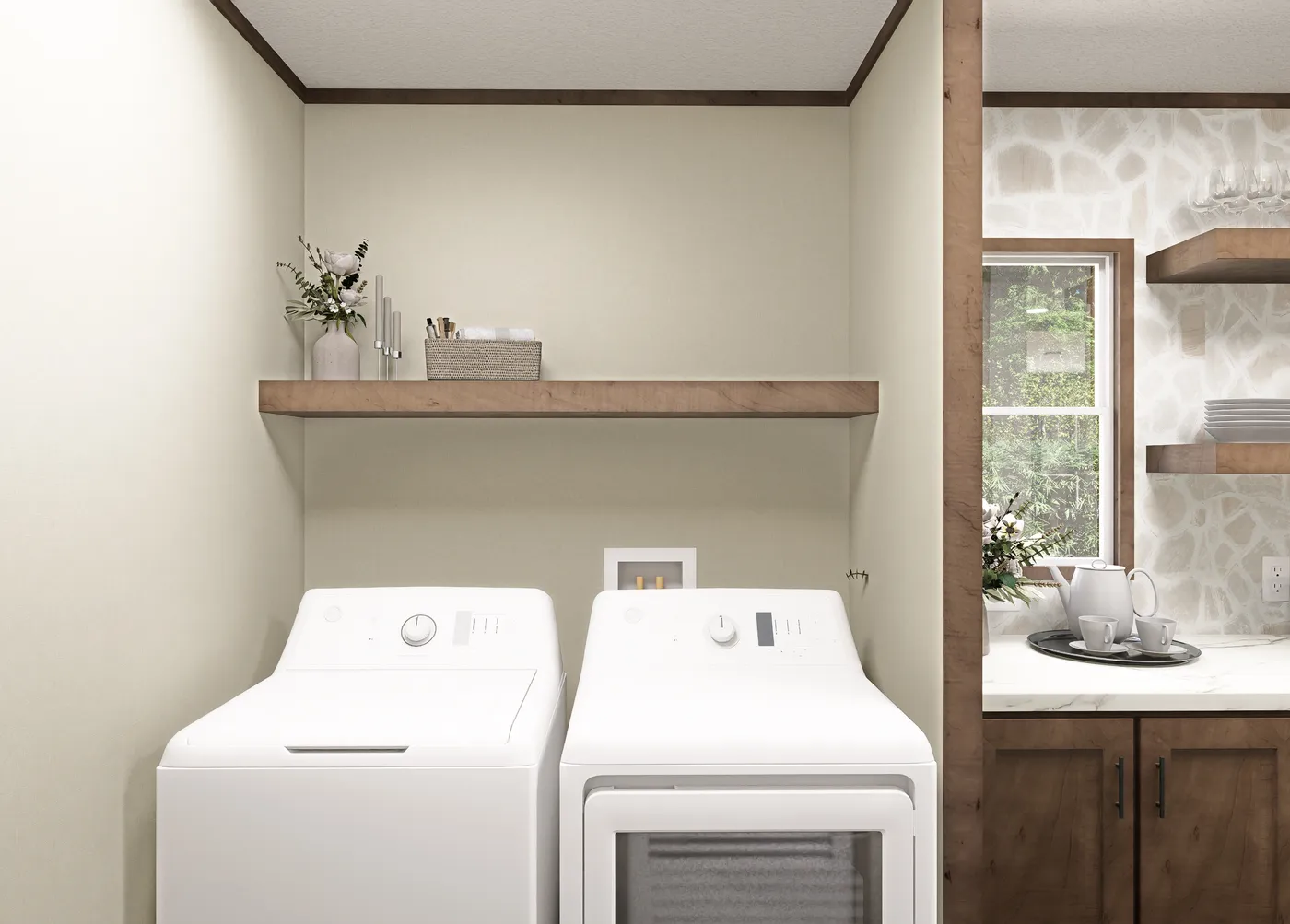 The DESOTO Utility Room. This Manufactured Mobile Home features 3 bedrooms and 2 baths.
