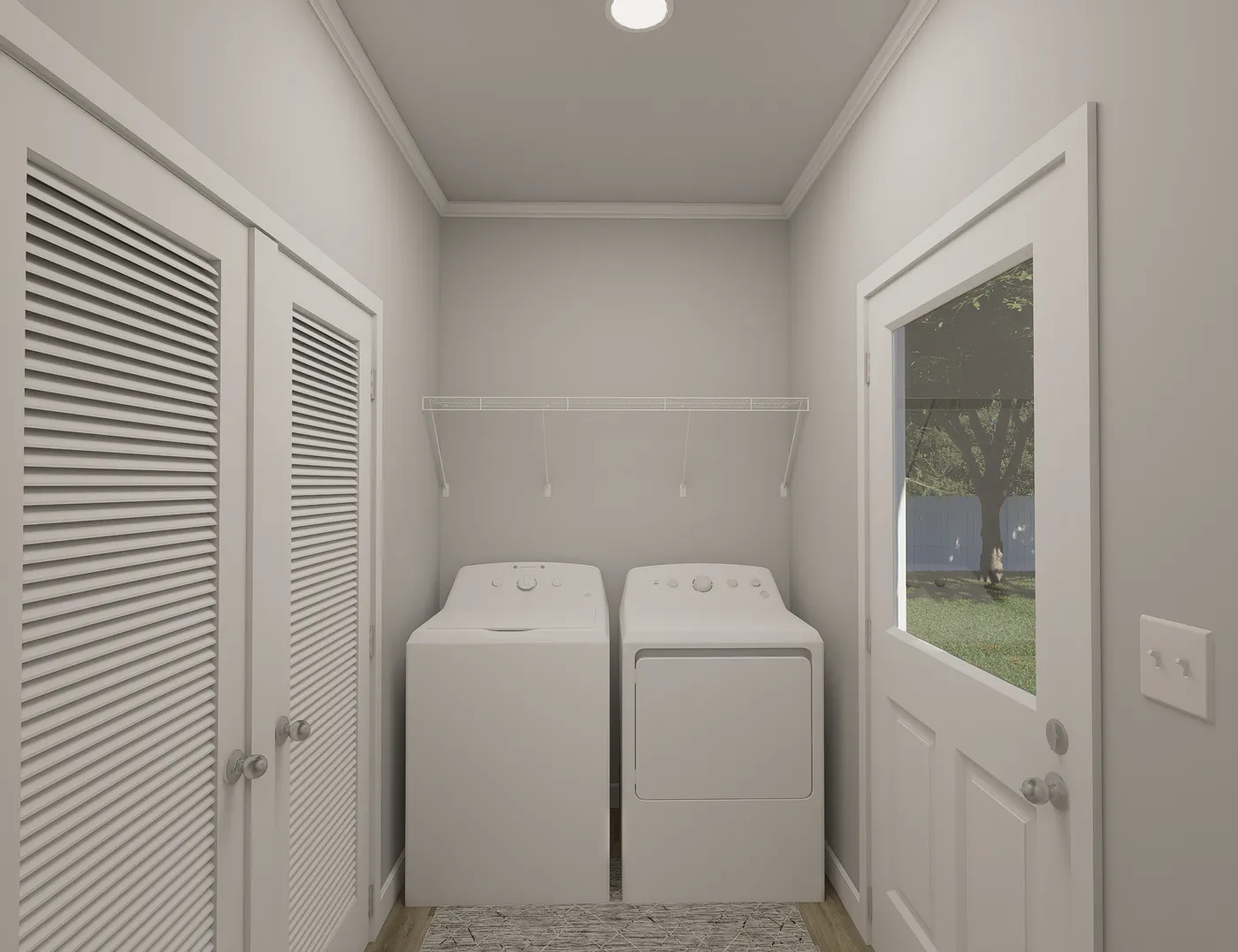 The THE ELITE 52 Utility Room. This Manufactured Mobile Home features 3 bedrooms and 2 baths.