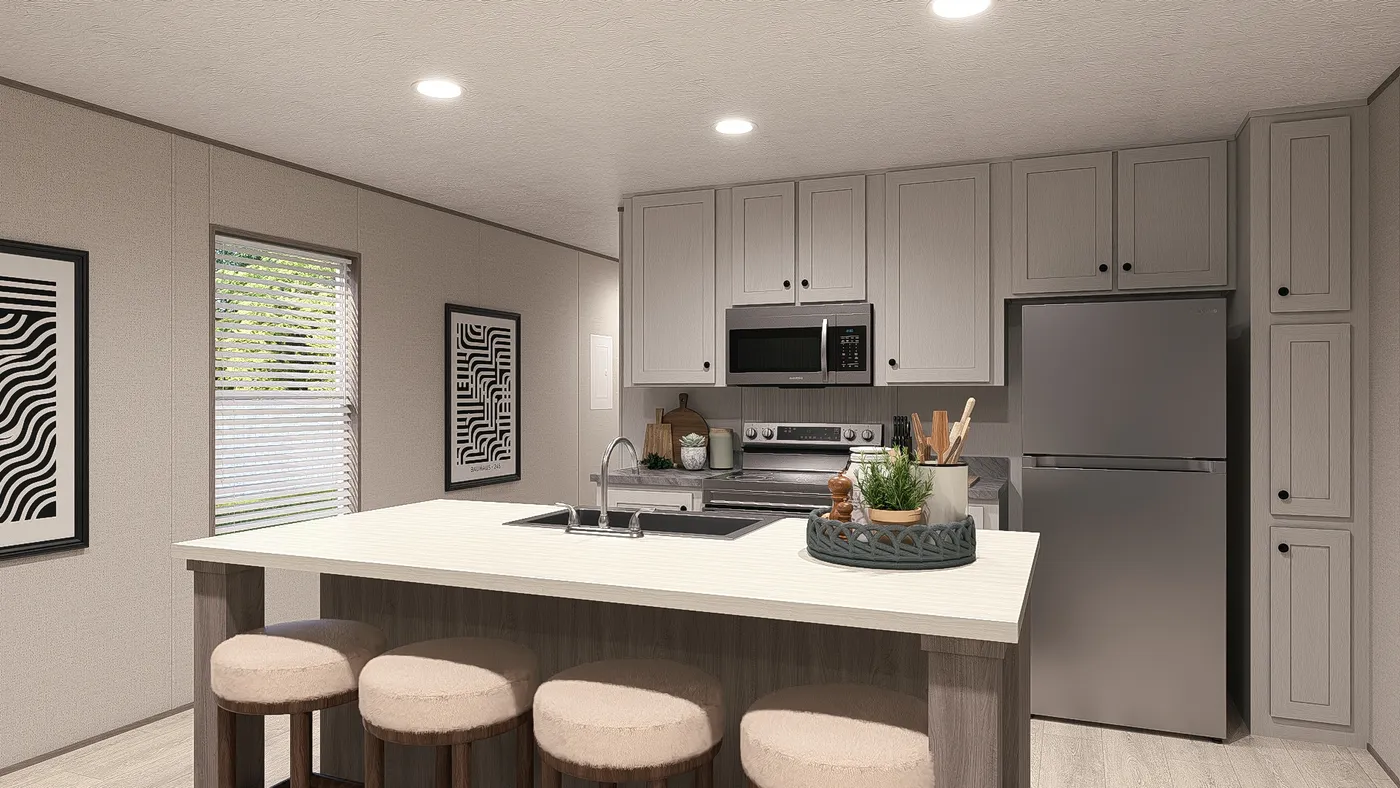 The MAYNARDVILLE CLASSIC 66 Kitchen. This Manufactured Mobile Home features 3 bedrooms and 2 baths.