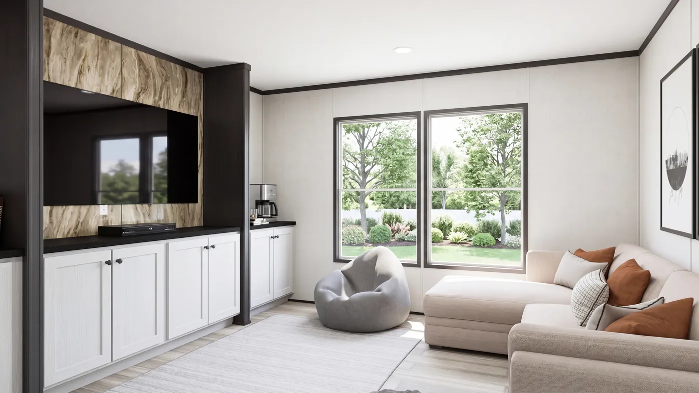 The THE MOUNTAINEER 56 Den. This Manufactured Mobile Home features 3 bedrooms and 2 baths.