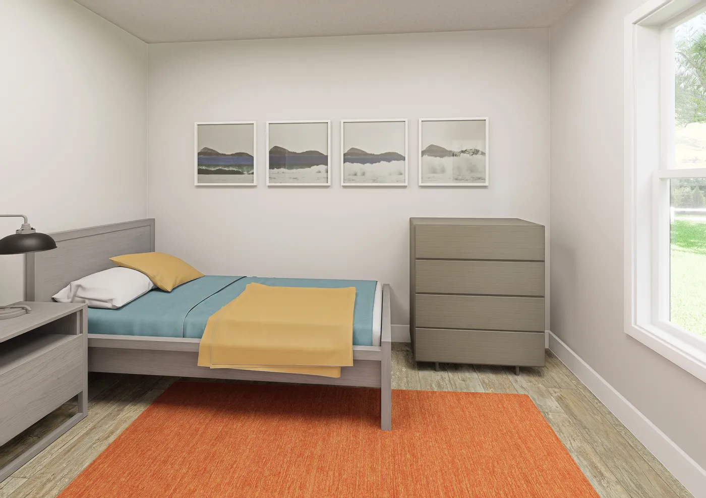 The ANNIVERSARY 1566 Guest Bedroom. This Manufactured Mobile Home features 2 bedrooms and 2 baths.