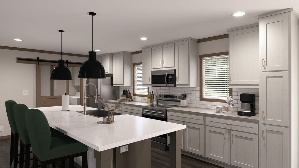 The ISABELLA Kitchen. This Manufactured Mobile Home features 3 bedrooms and 2 baths.