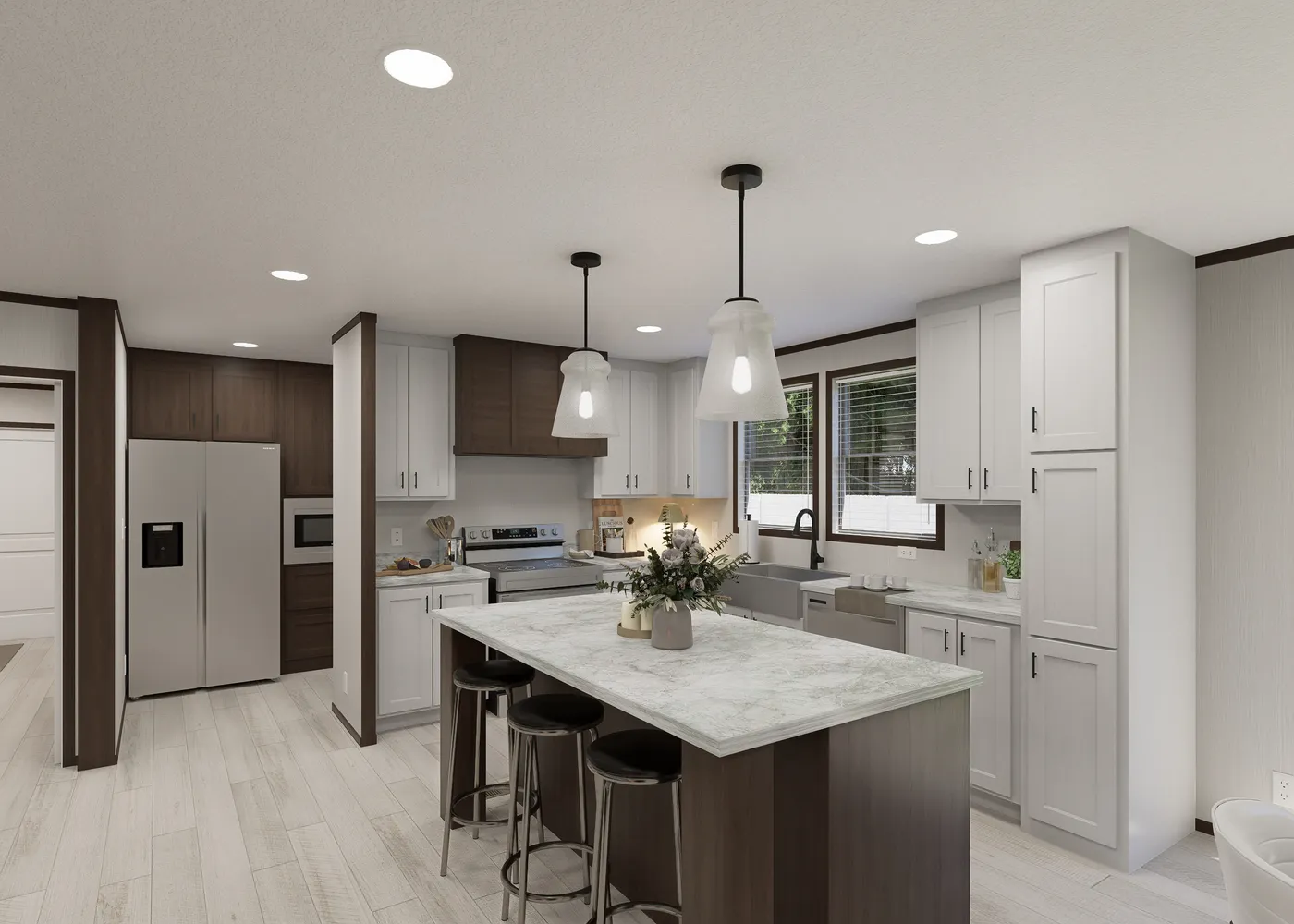 The SAPPHIRE Kitchen. This Manufactured Mobile Home features 4 bedrooms and 2 baths.
