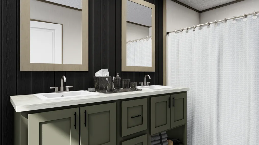 The ZION Primary Bathroom. This Manufactured Mobile Home features 3 bedrooms and 2 baths.