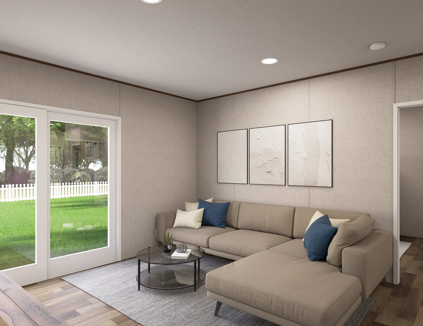 The OAK Den. This Manufactured Mobile Home features 4 bedrooms and 2 baths.